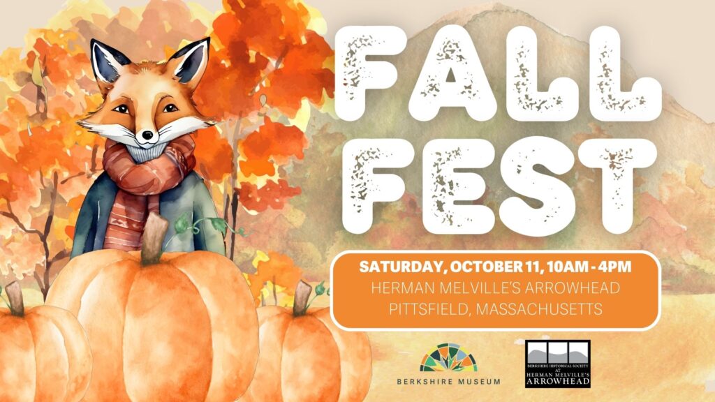 An image of a cartoon fox amidst fall foliage.